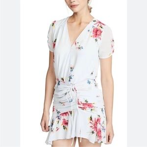 NWT ASTR Natasha pale blue pink floral mini dress